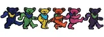 C&D Visionary Application Grateful Dead Dancing Bears 3x8 Patch Novelty Multicolor, Large