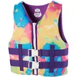 Speedo Youth PFD Aqua Splash Life Jacket Vest - Tie-Dye 50-90 Pounds