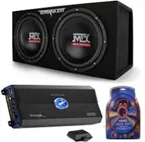 MTX TNE212D 12" 1200W Dual Loaded Car Subwoofer