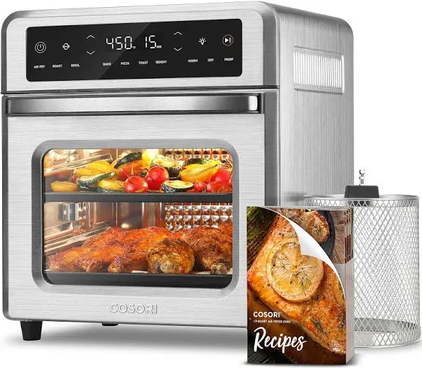 13-Quart Air Fryer Oven with Rapid Cooking - Includes 6 Accessories &amp; Recipes