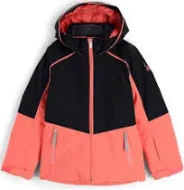 Spyder Girl&#039;s Conquer Snow Ski Winter Jacket 12 Big Kids Color Tundra Green Blue