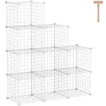 Wire Cube Storage, 9-Cube Organizer Metal, Wire C Grids Storage, Storage Bins...