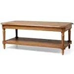 Maven Lane Pullman Rectangular Coffee Table, Antiqued Natural Finish (For Parts)