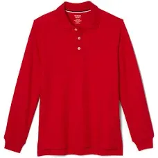 French Toast Mens Long Sleeve Pique Polo