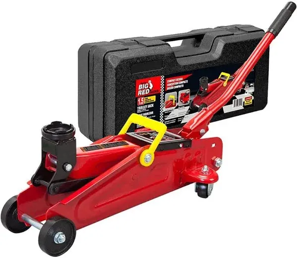 BIG RED Floor Jack 1.5 Ton Torin Hydraulic with Carrying Storage Case, T820014S