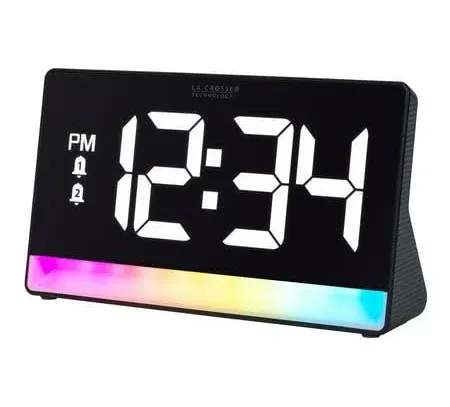 La Crosse Technology 617-149 Digital Alarm Clock with Color Changing Glow Light