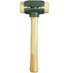 GARLAND Split-Head Hammer With Rawhide Faces - Size: 4 Face Diameter: 2" Head Length: 5-3/8" Weight: 4 lbs.