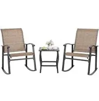 Shintenchi 3 Piece Rocking Bistro Set