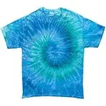 Tie-Dye CD100 Adult Cotton T-Shirt - Blue Ocean - S