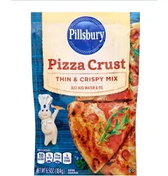 Pillsbury Thin and Crispy Pizza Crust Mix, 6.5-Ounce (Pack of 12)