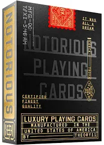 theory11 Notorious B.I.G. Luxury Playing Cards, Poker Size Standard Index, Foil Playing Cards