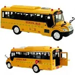 Big Daddy Huge Yellow School Bus with Lights and Cool Openable Doors Pull Back Toy School Bus with Sounds and Songs for Girls, Boys, Toddlers