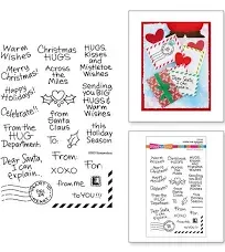 Stampendous Holiday Hugs Sentiments Clear Stamp Set