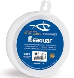 Seaguar Blue Label Fluorocarbon Leader Clear Fishing Line 50 Yards - Select Lb.