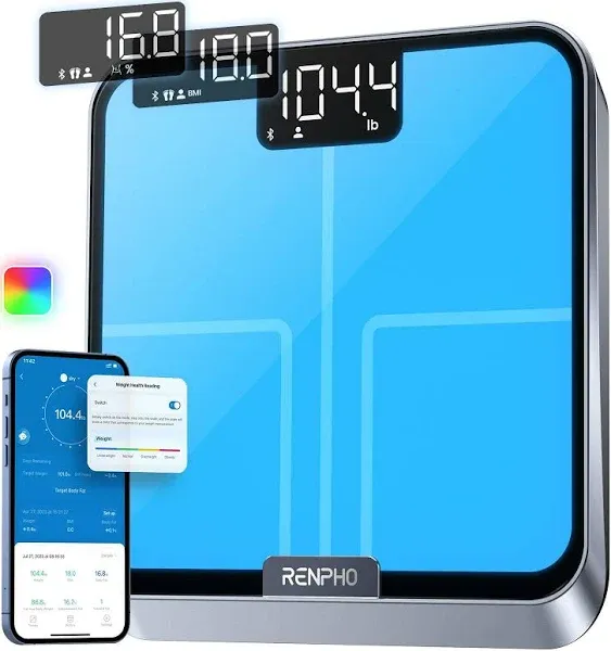 RENPHO Smart Scale with Lights to Remind Weighing, FSA HSA Store Eligible Scale 