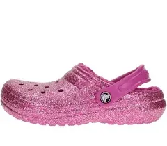 CROCS 207463-FLGO Toddler&#039;s Classic Fuzz Lined Clog in Flamingo - Medium