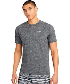 Nike Men's Dri-FIT UPF 40+ Hydroguard Swim Tee (Small, Grey Heather)