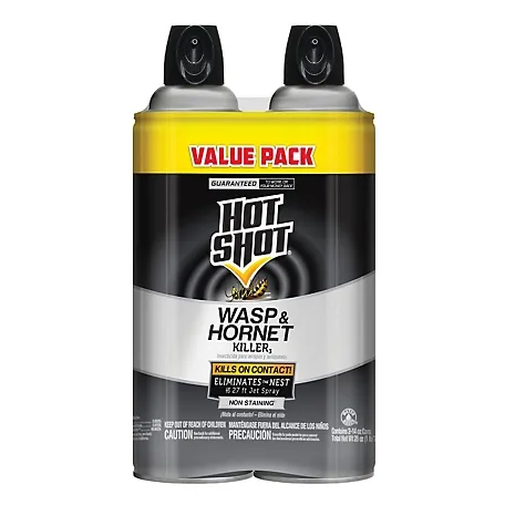 Hot Shot Wasp & Hornet Killer Aerosol Spray 2 Pack