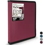 11X14 Art Portfolio Binder - (Ruby) Large Portfolio Folder for Artwork Displays