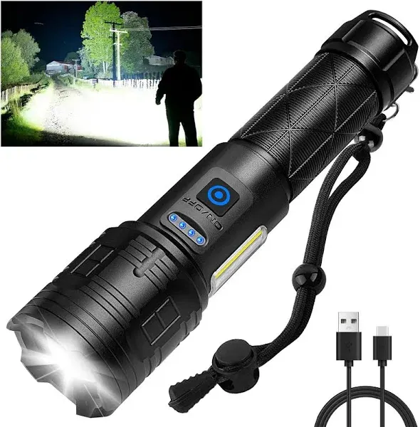 Rechargeable Flashlights High Lumens, 990000 Lumen Super Bright LED Flashligh...