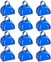 Set of 12 3-Inch Cowbells with Handle, Hand Percussion Cow Bells Noise Makers fo