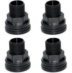 PVC Bulkhead Fitting Double Threaded Bulkhead Water Tank Connector for Rain Barr