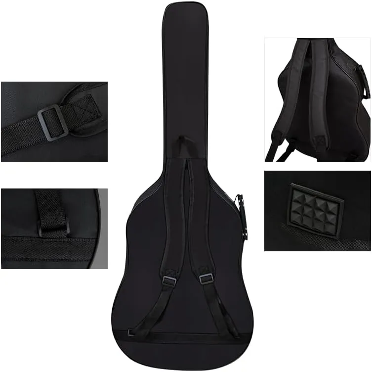 diboer Acoustic Guitar Bag thick Padding waterproof Dual adjustable shoulder Strap Guitar Case gig Bag Thickening sponge