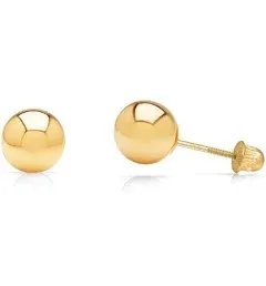 Art and Molly 14K Yellow Gold Ball Stud Earrings