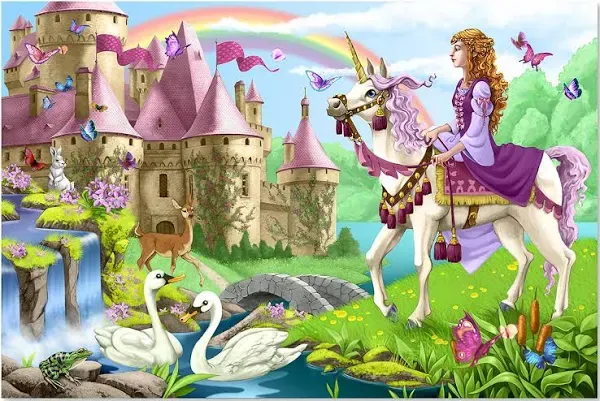 Melissa &amp; Doug Fairy Tale Castle 48 Piece Floor Puzzle 3Ft x 2Ft