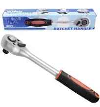 1/2-Inch Drive Ratchet Handle, Ratchet Wrench, Socket Wrench, 72-Tooth, Quick-release Reversible, Chrome Vanadium Steel Made