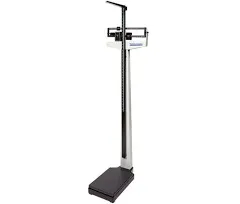 Health O Meter Mechanical Beam Column Scale with Height Rod, 390 lbs