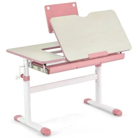 Costway Height-Adjustable Kids Desk Desktop and