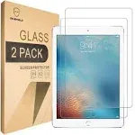 Mr.shield [2-pack] Designed for iPad Pro (12.9" inch) [2015-2017 version] [Tempered Glass] Screen Protector [0.3mm Ultra Thin 9H Hardness 2.5D Round