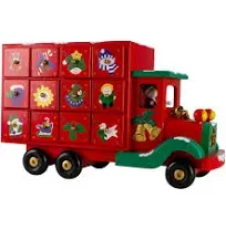 Northlight 14" Red Advent Calendar Storage Truck