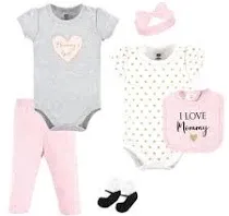 Hudson Baby Infant Girl Cotton Layette Set