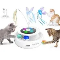 Cat Toy 3-in-1 Automatic Cat Toys for Indoor Cats Electronic Whack a Mole Flu...