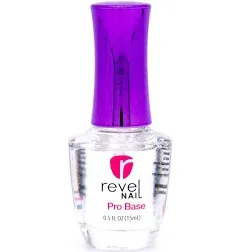 Revel Nail Dip Powder Pro Base Coat - Base Liquid for Dip Nails, Step 1 for Long-Lasting Dip Nail Color, Chip & Crack Resistant, No UV Lamp, DIY Manicure For Strong Healthy Nails, 0.5 oz