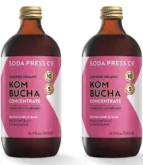 SodaStream Organic Passionfruit & Mandarin Kombucha Flavor Mix, 16.9 fl oz (Pack of 2)