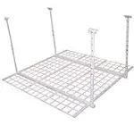 Hyloft 45x45in Overhead Steel Garage Ceiling Mount Storage Rack White