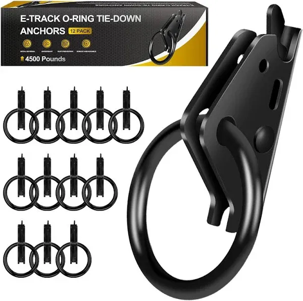 12 Pack E-Track O-Ring Tie-Down Anchors for E track accessories for enclosed|...