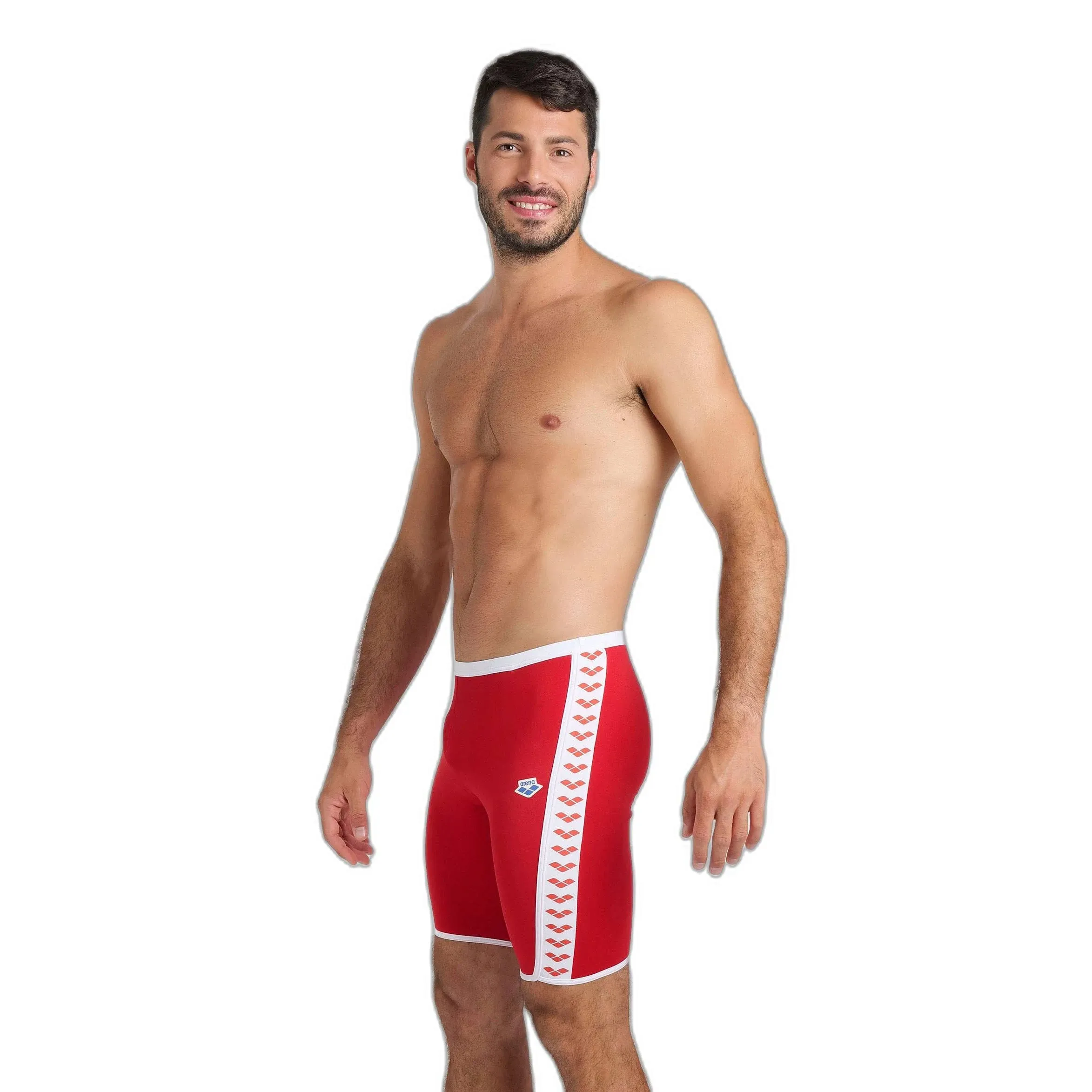 Arena Men's Icons Solid Jammer Swimsuit, Size 40, Red/White