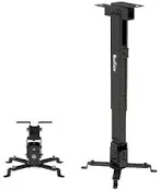 QualGear QG-PM-002-BLK Universal Projector Ceiling Mount, Black