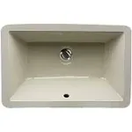 Nantucket Sinks UM-19x11-W 19-Inch by 11-Inch Rectangle Ceramic Undermount Vanity Sink, White