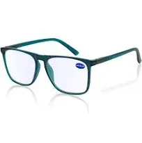 MARE AZZURO Oversized Computer Reading Glasses Men Digital Screen Reader 0 1.0 1.25 1.5 1.75 2.0 2.25 2.5 2.75 3.0 3.5 4.0 5.0 6.0 (Black, 0)