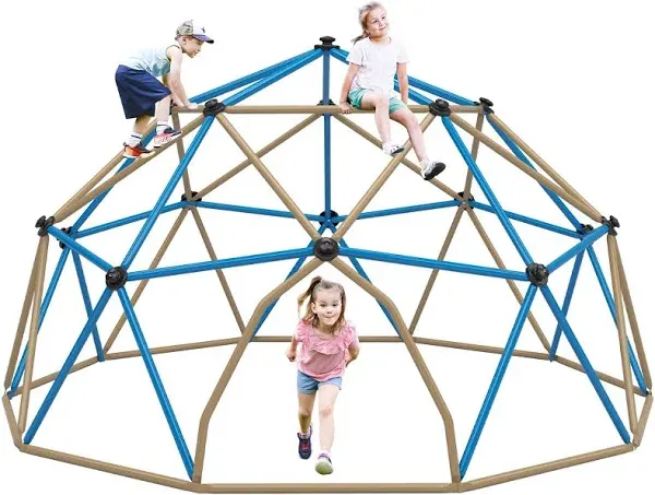 Merax 12ft Climbing Dome, Outdoor Geometric Dome Climber Play Center for Kids 3-10 Supporting 1000 lbs, Easy Assembly Jungle Gym