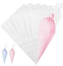 Disposable Piping Bag, FantasyDay 100 Pieces 22 Inch Disposable Icing Pastry Bag Extra Thick Cake Cupcake Decorating Bag - Anti-Burst Pastry Bag for Cream Icing Frosting Candy Cake Decorating Supplies