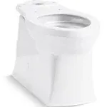 Corbelle Tall Elongated Toilet Bowl with Skirted Trapway White