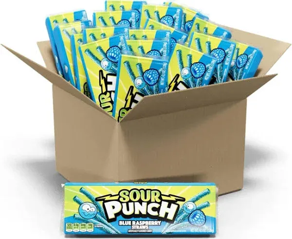 Blue Raspberry Sour Punch Straws