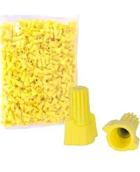 ZONE INDUSTRY CORP. 500 PCS Yellow Winged Wire Connectors, AWG 18-10, Easy Screw