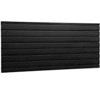 NewAge Products Pro Series 56-Inch Black Diamond Plate Slatwall Backsplash